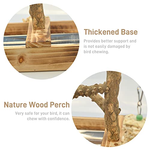 Natural Wood Bird Toys Playground
