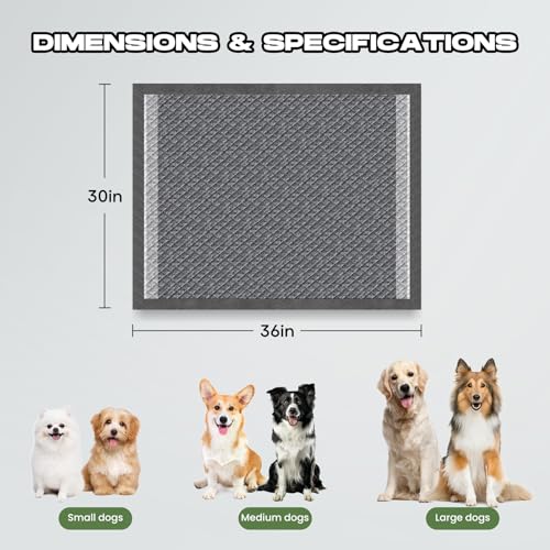 Dog Pee Pads for Dogs XXL 30"x36" 50 Count with Adhesive Tabs (50 Count (30"x36"))