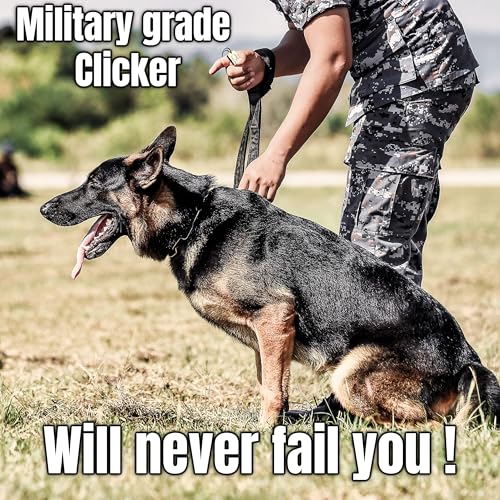 Brass and Steel Pet Training Clicker Puppy Dog Training Cricket Clicker U.S. Engraved Military Gear Metal Clicker (Clicker Pack of 2Pcs)