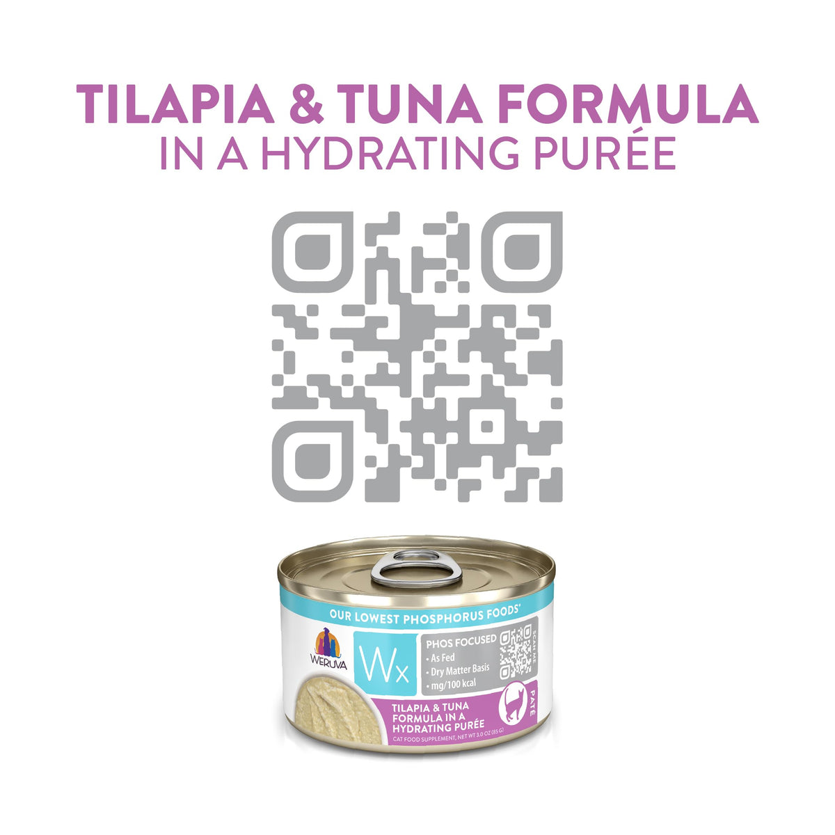 Wx Phos Focused Tilapia & Tuna Formula in a Hydrating Purée