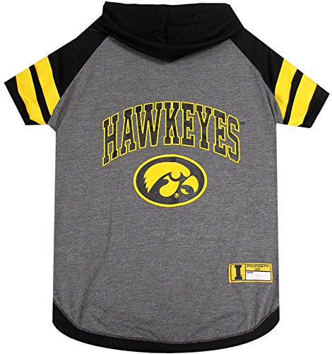 NCAA Iowa Hawkeyes Hoodie for Dogs & Cats (Iowa Hawkeyes / Large)
