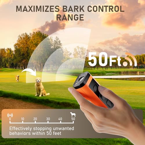 2 Pack Dog Bark Deterrent Devices (Orange 2 Pack)