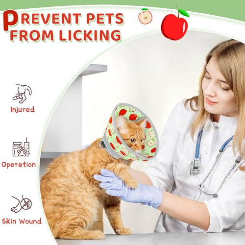 Cat Cone Collar Soft to Stop Licking (AppleRed / S)