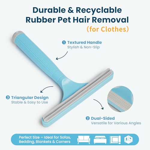 3 in 1 Pet Grooming & Hair Removal Kit (Sky Blue)