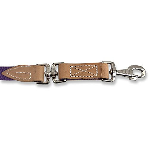 35' Flat Cotton Web Lunge Line with Bolt Snap & Rubber Stop (Lavender / 35')