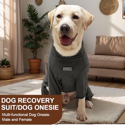 Dog Pyjamas PJS Sweater Clothes and Home Clothing Suitable for Medium to Large Breeds of Dogs (Thin Gray / 3XL)