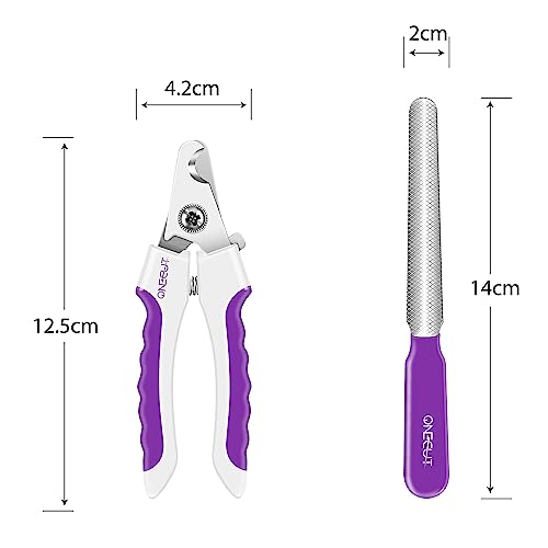 4.7" Small Dog & Cat Nail Clipper Stainless Steel Cat Claw Trimmers (Purple)