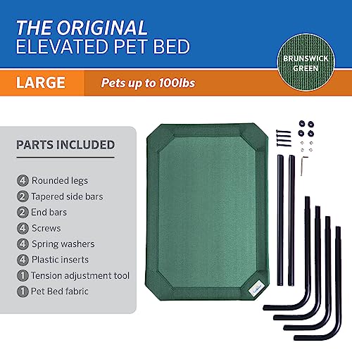 Gale Pacific Coolaroo The Original Cooling Elevated Dog Bed (Large Dog Bed / Brunswick Green (Pack of 1))