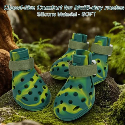 Dog Shoes for Hot Pavement (Green / S)