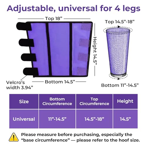 Mesh Horse Fly Boots Set of 4 (Purple)
