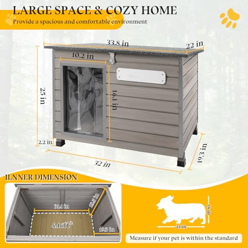 Dog House Outdoor (22" D x 34" W x 25" H)
