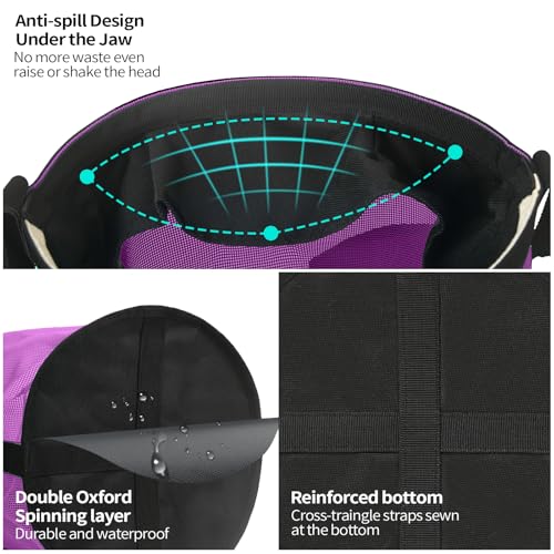 Horse Feed Bag for Grain (Purple)