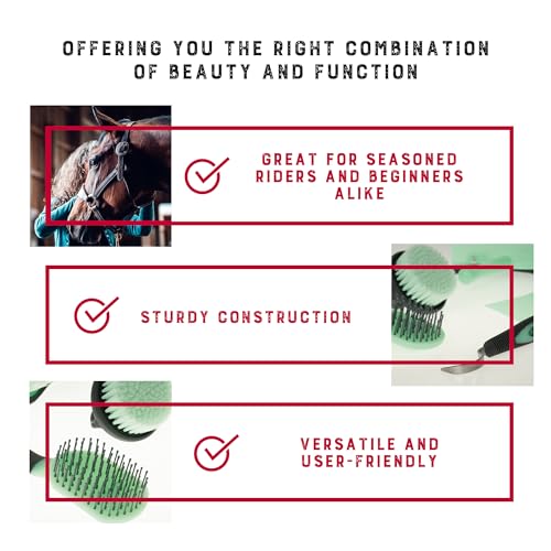 6 Piece Horse Grooming Kit (Mint/Gray)