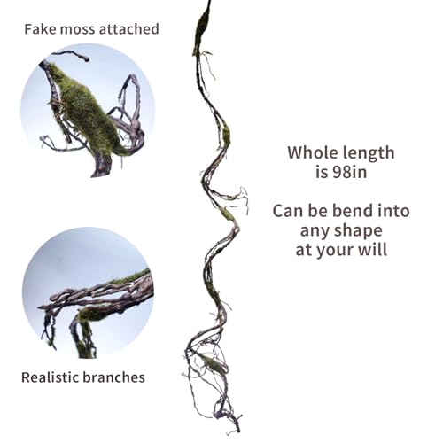 98" Bendable Fake Tree Vines Branch Moss Garland Halloween Decor