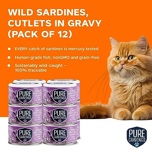 Wet Cat Food Canned Sardines Cutlets in Gravy