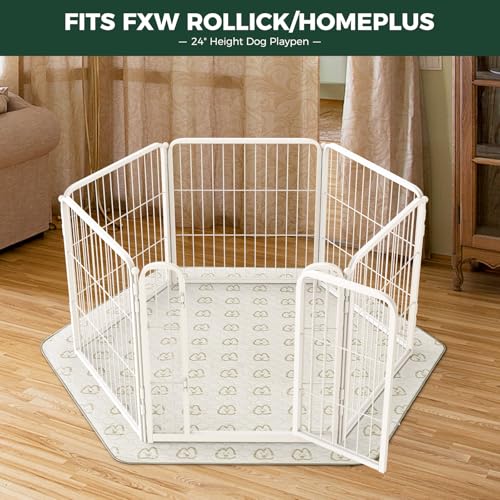 Washable Pee Pads for Dogs (Khaki / 31" Hexagon (2 Packs))