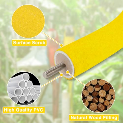 U Shaped Large Parrot Perch (Large / Yellow)
