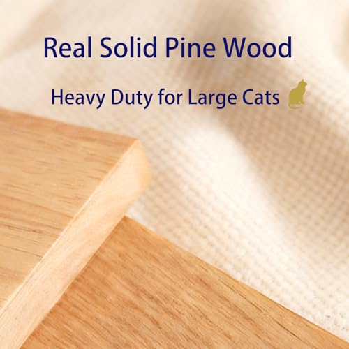 56.7" Solid Wood Cat Tree for Large Cats