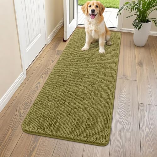 Dog Door Mat for Muddy Paws 59x24 (Willow Green / 59"X24")