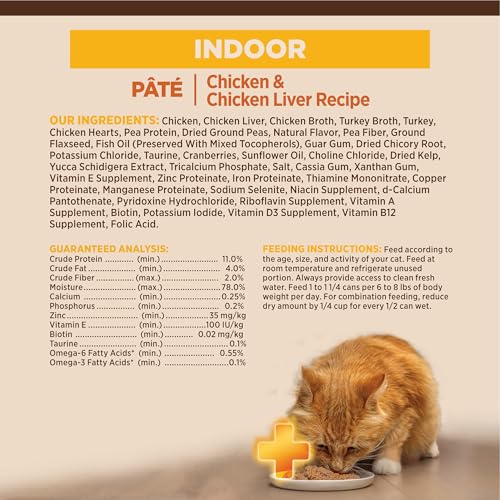 CORE+ Pate Adult Canned Wet Cat Food for Indoor Cats (5.5 Ounce (Pack of 12))