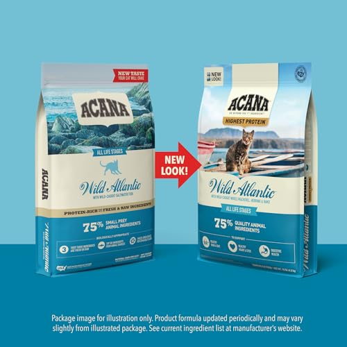 Grain Free Dry Cat Food Wild Atlantic Recipe 4lb Bag (4 Pound (Pack of 1))