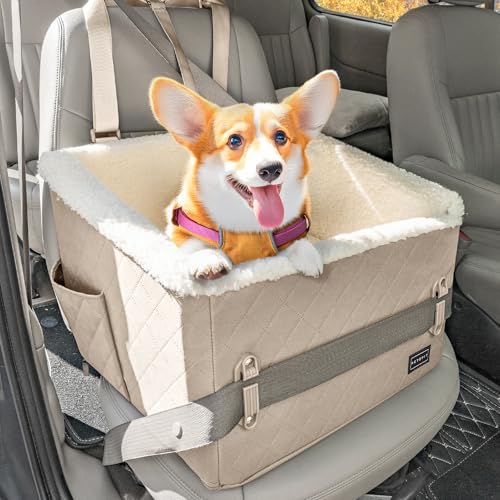 Small Dog Booster Car Seat (Khaki)