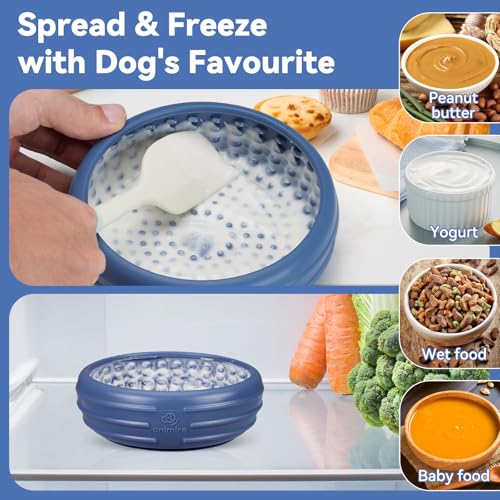 Dog Lick Bowl (L / Dark blue)