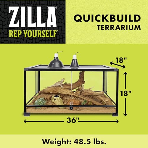 QuickBuild Reptile 65 Gallon Glass Terrarium (36x18x18)