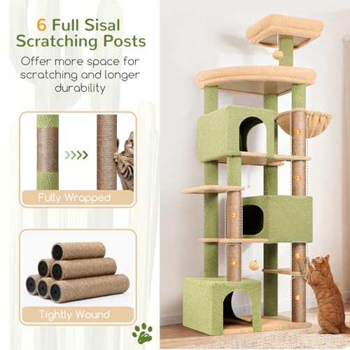 Cactus Large Cat Tree for Large Cats (Green)