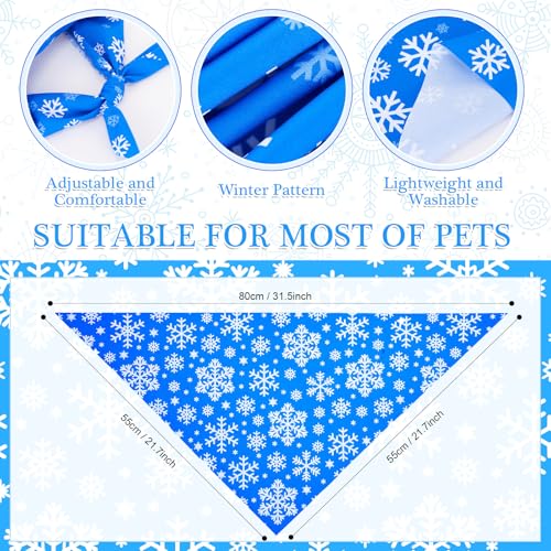 100 Pcs Winter Dog Bandanas Bulk (Winter / 31.5 x 21.7 x 21.7 Inch)