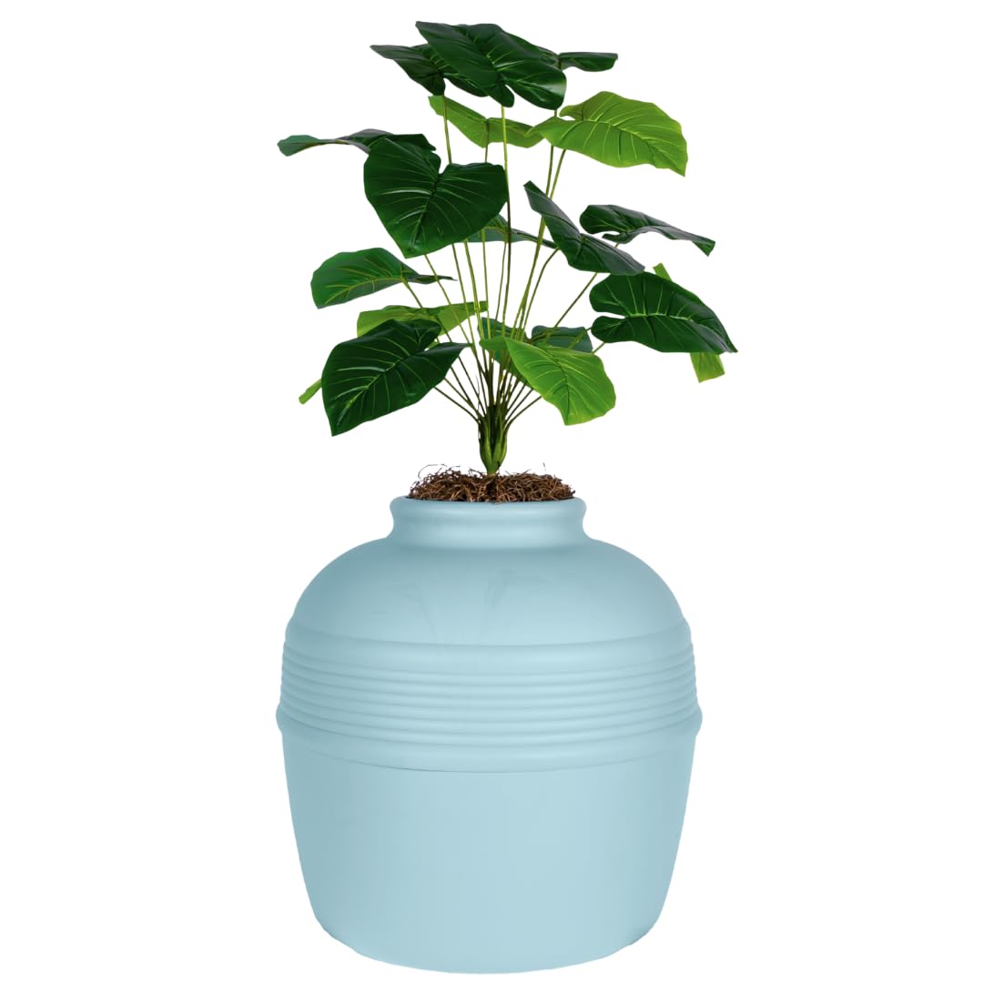Original Hidden Litter Box Planter (Broad Leaf Philodendron / Base Kit / Coastal Blue)