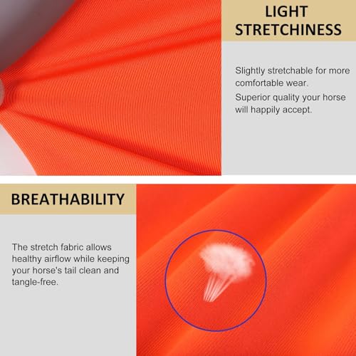 Stretchy Horse Tail Guard (Orange)