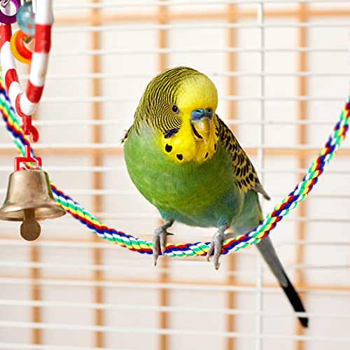 2 Pcs Bird Rope Perches Climbing Rope Cage Accessories (31.5 Inch)