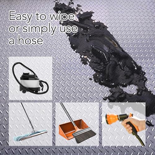 Heavy Duty Garage Floor Runner & Protector Mat (4' x 20' / Silver)