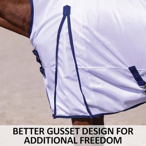 Soft Interlock Mesh II Horse Fly Sheets (Horse Size 68 / Horse High Neck Euro Surcingle / White)