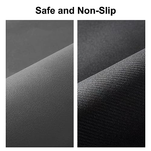 Cat Food and Water Mat for Pets (Dark Gray & Multiple cat heads Logo / 24"L x 16.9"W)