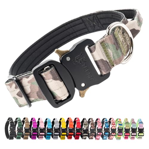 Tactical Dog Collar (Military Green / M: Neck 14.5" to 18")