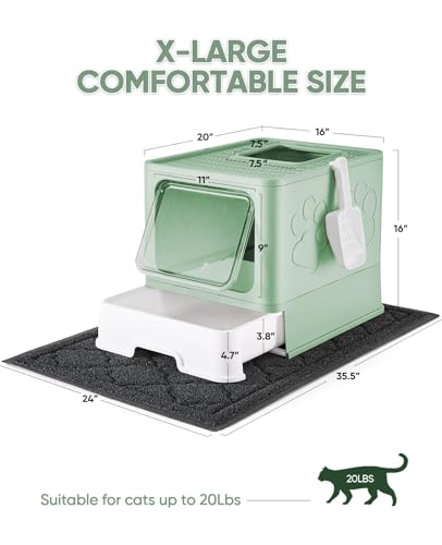 Cat Litter Box with X (Upgrade Green)