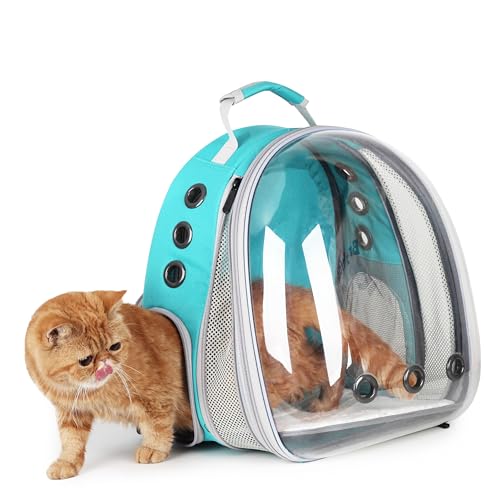 Expandable Bubble Cat Carrier Backpack (Front Expandable-Green)