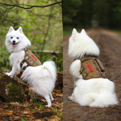 No Pull Dog Harness for Small Dog (Brown / S)