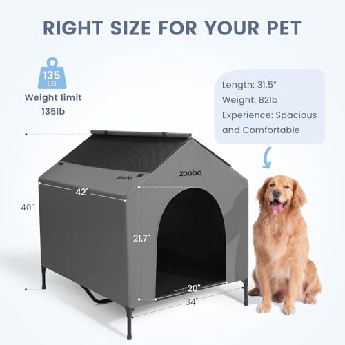 42” Outdoor Dog House for Large Breeds (X-Large: 42inch)