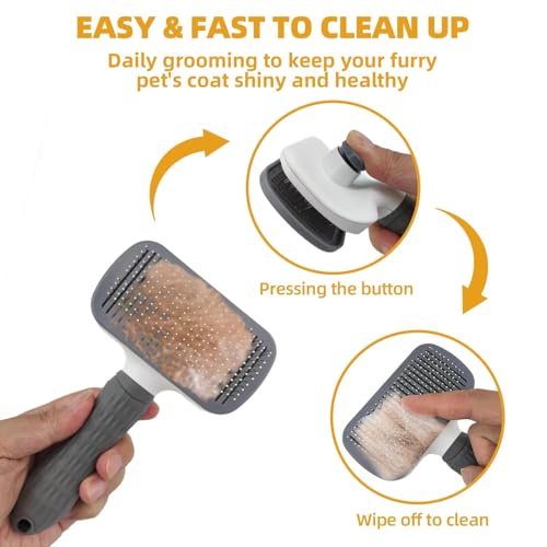 Dog Brush for Shedding (9-Grey)