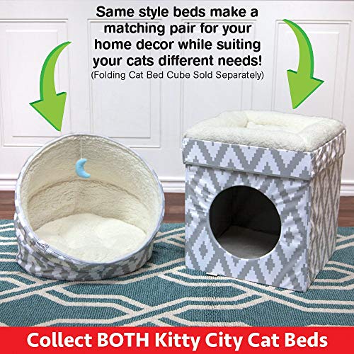 Indoor Cat Cube Furniture (C) Cat Cube (White & Gray))