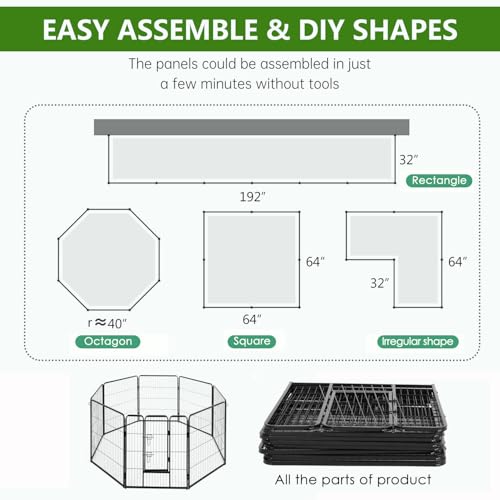 Dog Playpen 40" (8 panels)