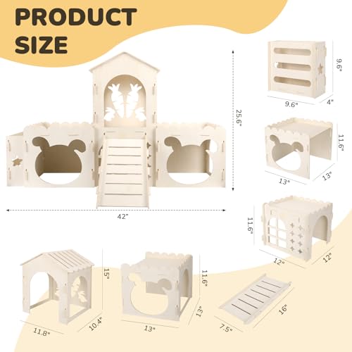 Extra Large Rabbit Castle (4 House with 2 Mat)