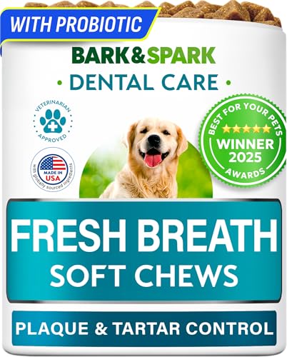 Dog Teeth Breath Freshener Chews (Breath Aid Probiotics / 90 Dental Care Chews)