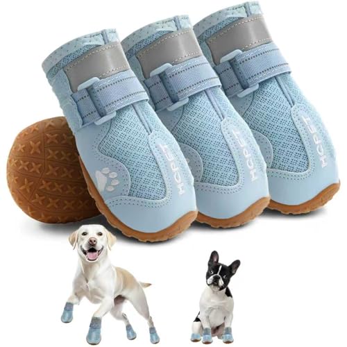 Dog Boots Dog Shoes for Large Dogs (Blue / Width 1.57 in)