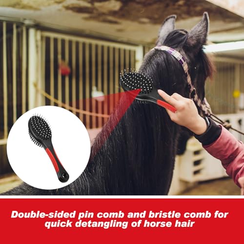 Fake Horse Tail Bag with Double Sided Comb Brush