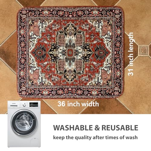 Washable Pee Pads for Dogs (31x36 Inch (Pack of 2) / Red/Rect)