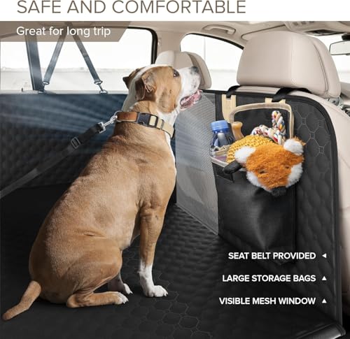 Back Seat Extender for Dogs (Black / For Cars / SUV / Small Trucks)